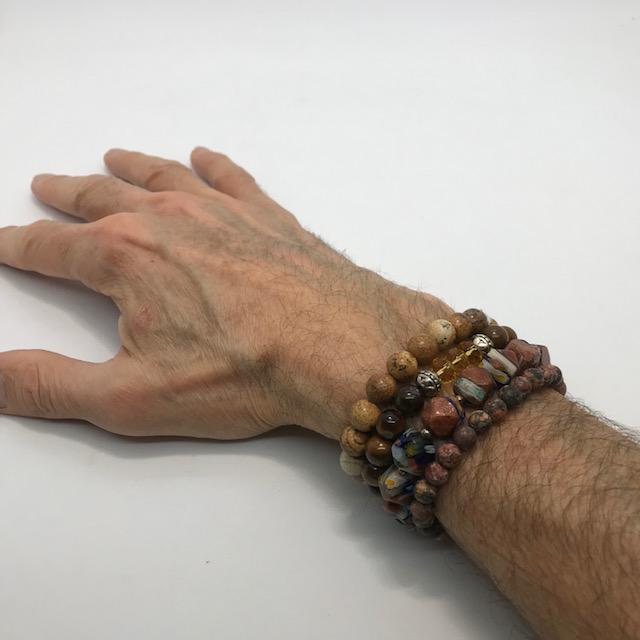 1011 Ensemble de 4 bracelets en pierres naturelles