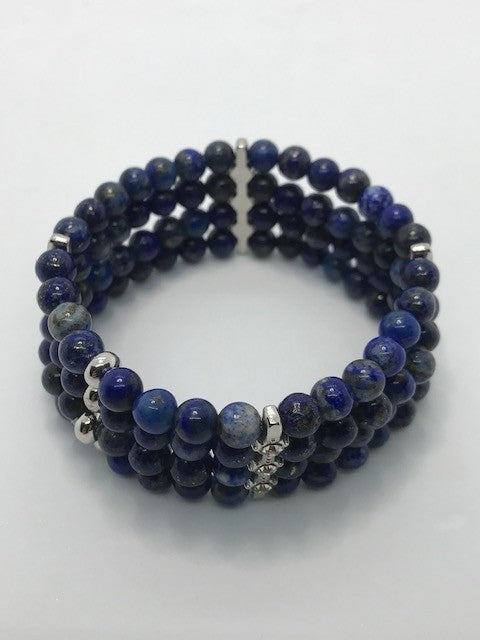 1005 bracelet 4 rangs en lapis-lazuli
