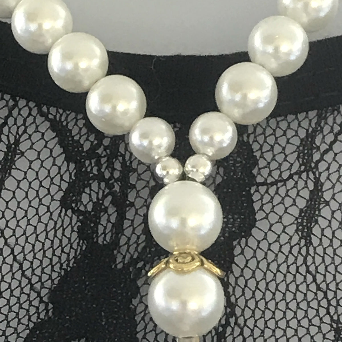 Collier en perles véritables - pendentif panthère 0462