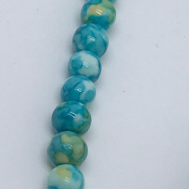 Collier en jade aqua bleu et vert 2081