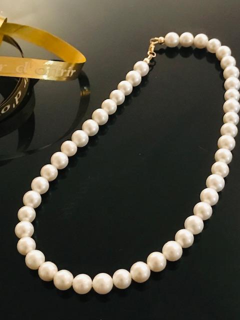 Collier perles de culture et fermoir or 2080