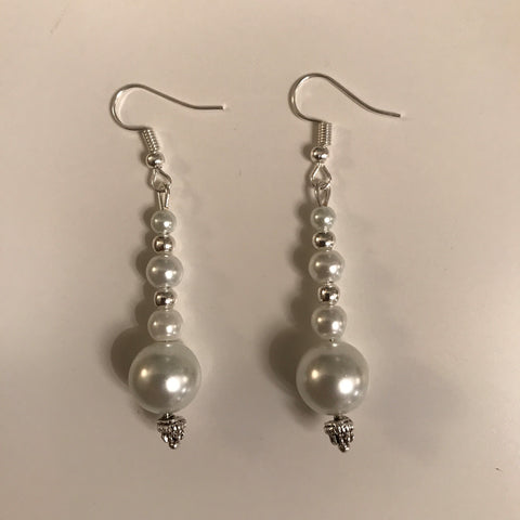 Boucles d'oreilles perles nacrées 0231