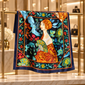 Carré de soie de luxe 90 × 90 cm – Une œuvre exclusive de Cornélie