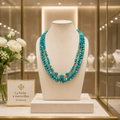 Collier Triple Rang Turquoise Naturelle – Jaspe Impérial & Plaqué
