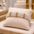 Bracelet triple rang, perle de coquillages 1278￼