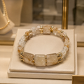 Bracelet Quartz Rutile Double Rang Unisexe Plaqué Or – 18 cm | Bijou Artisanal