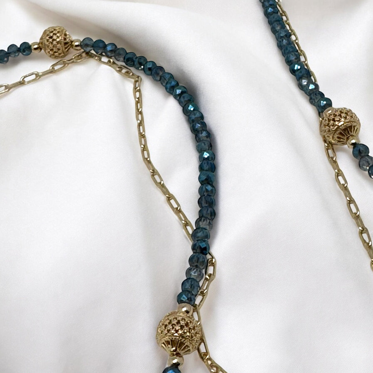 Collier en cristal de bohème et chaîne plaquée or 2212