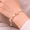 Bracelet perles et fleurs en cristal 1268