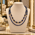 Collier Lapis-Lazuli Naturel Double Rang 51 cm | Création Artisanale Signature