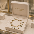 Bracelet femme plaqué or avec cristaux taillés – Élégance bohème chic