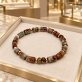 Bracelet mixte en pierre de Shoushan et plaqué or – 17 ou 18 cm