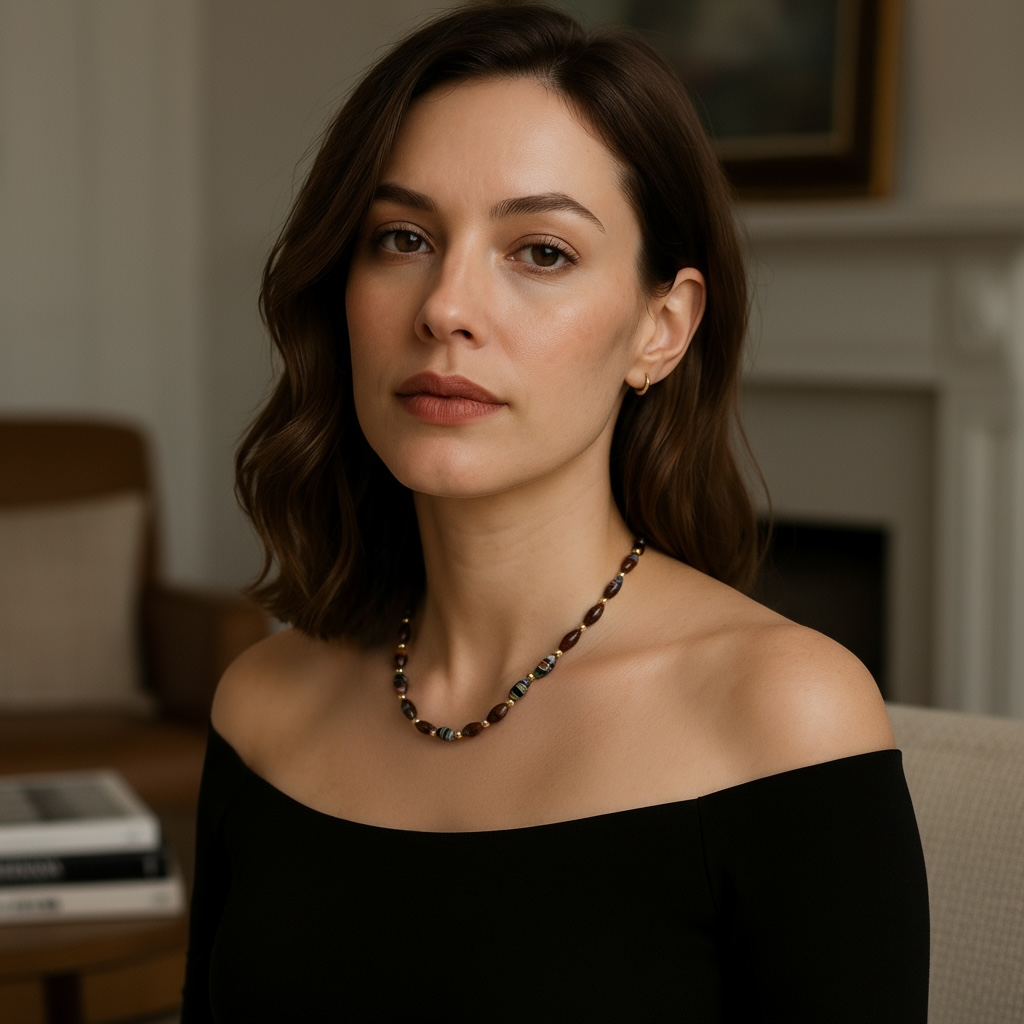 Collier œil de tigre et perles mille fleurs 2239