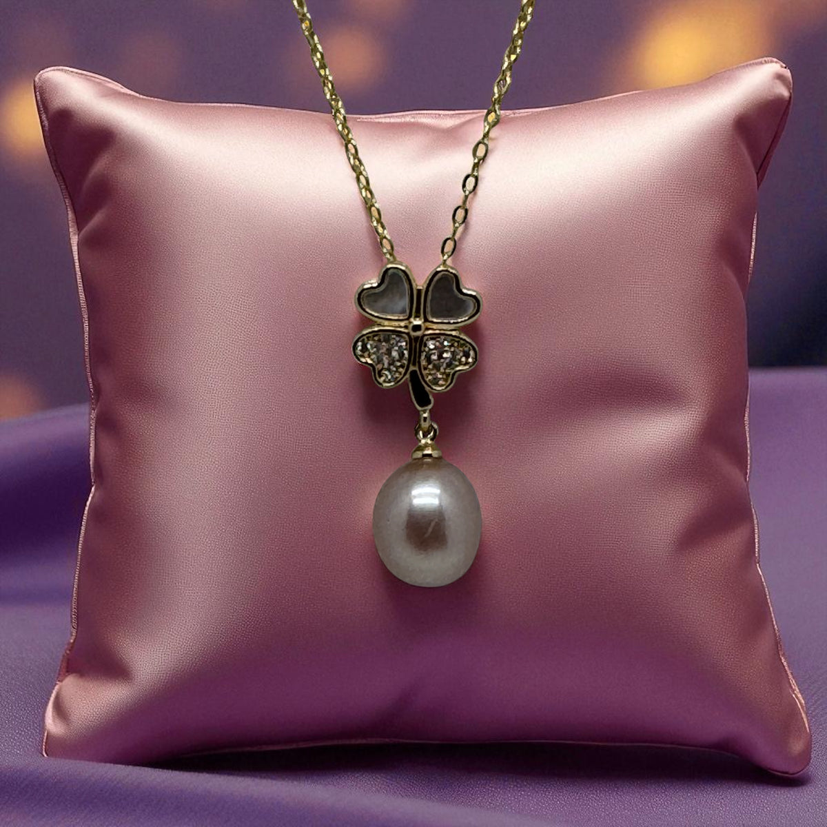 Collier pendentif perle d’eau douce rose 2223