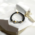 Bracelet en obsidienne et agate du Tibet 1194
