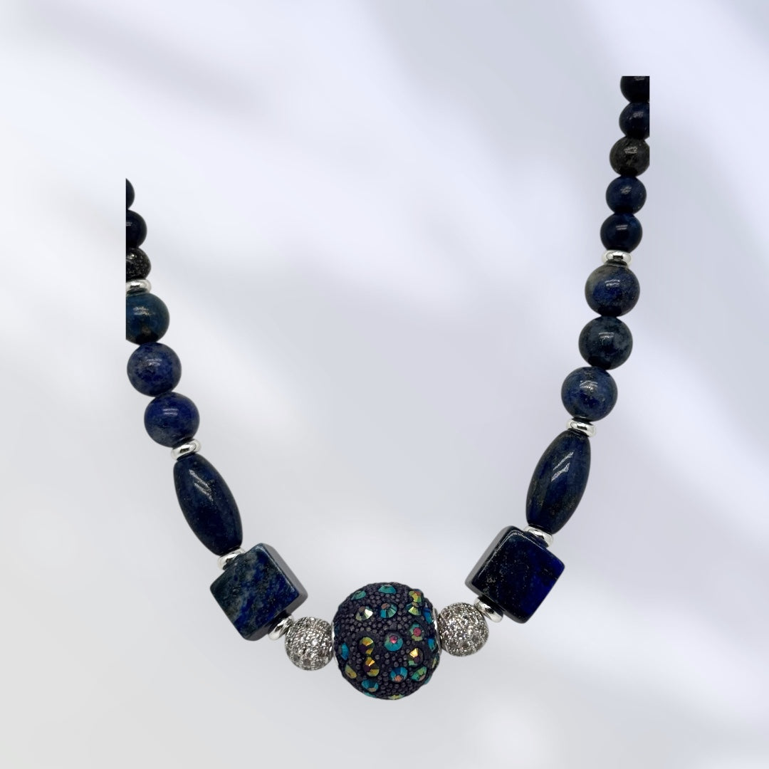 Collier en lapis-lazuli naturel 2246