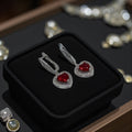 Boucles d’oreilles topaze rouge 3120