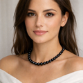 Collier perles d’eau douce noires 2348