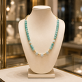 Collier Larimar Naturel – Éclat Bleu Lagon & Finitions plaquées or | Bijou de Créateur