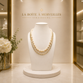 Collier Chic en Howlite Beige et Plaqué Or 18 Carats | Création Artisanale Française