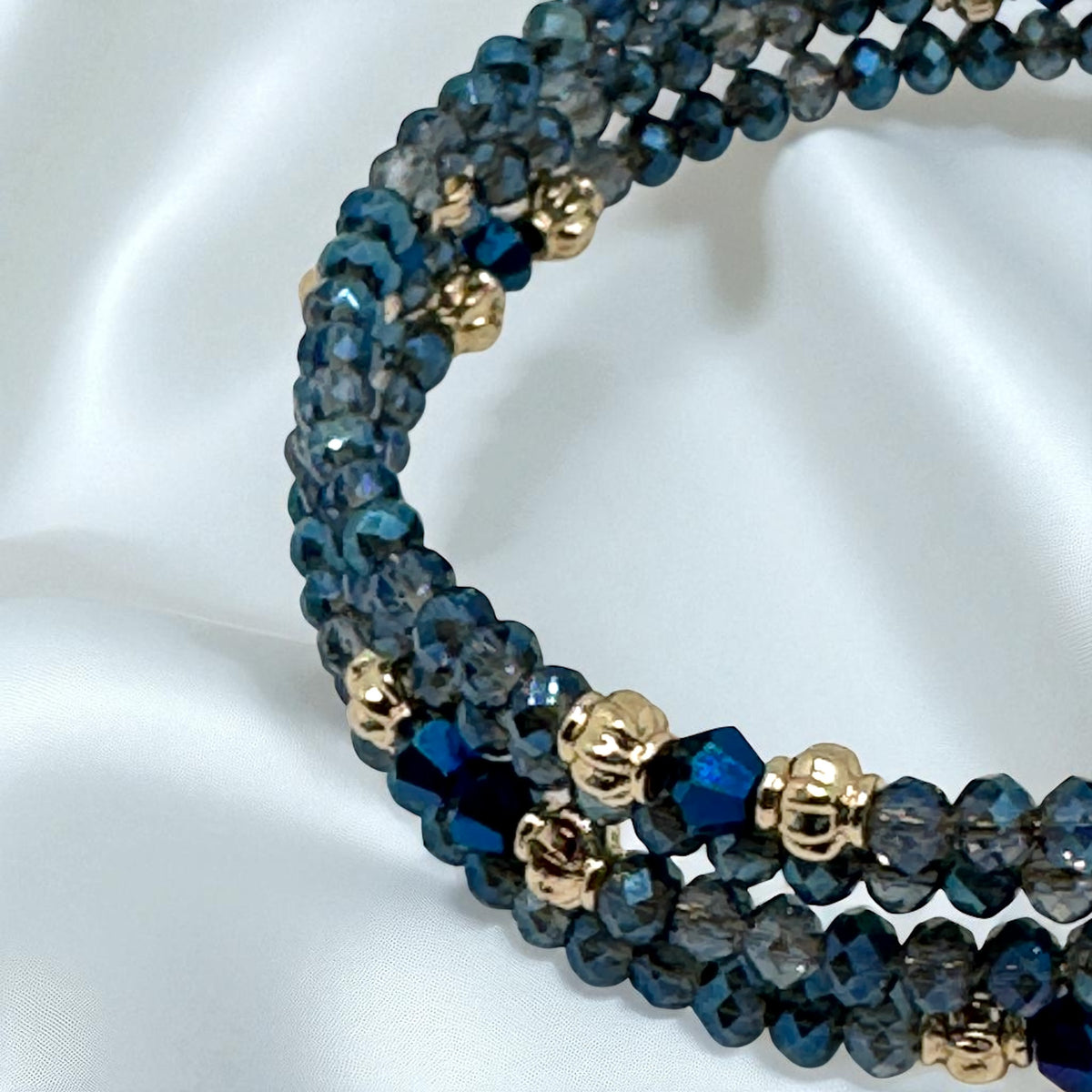 Bracelets manchette en cristal autrichien bleu 1201
