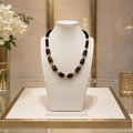 Collier Obsidienne & Millefiori – Cristal de Venise & Plaqué Or | Bijou Créateur