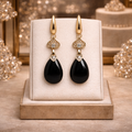 Boucles d’oreilles obsidienne naturelle 3281