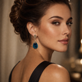Boucles d’oreilles goutte en apatite – Éclat précieux et élégance intemporelle