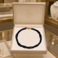 Collier trois rangs en lapis-lazuli – Fermoir plaqué or ciselé – Création artisanale française