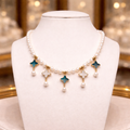 Collier étoiles et perles de coquillages 2436