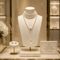 Collier Sautoir Haute Élégance en Perles de Coquillage 1,70 m – Création Artisanale de Luxe