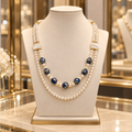 Collier Signature Double Rang Perles de Coquillage, Nacre & Tensha – 56 cm