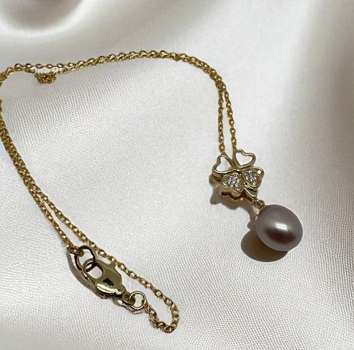 Collier pendentif perle d’eau douce rose 2223