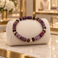 Bracelet de luxe mixte en jaspe impérial et plaqué or