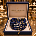 Bracelet Manchette Mémoire de Forme en Lapis-Lazuli – Élégance et Prestige