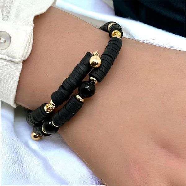 Bracelet En Galuchat Véritable Noir 14 Mm – Luxueux & Surprenant – Neuf Fabriqué En France