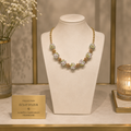 Collier Fleur Verre Soufflé Plaqué Or 18 Carats – Bijou Romantique Artisanal