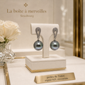 Boucles d’oreilles Perles de Tahiti grises 13 mm en argent 925 et zirconium – Élégance intemporelle