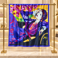Foulard en soie 90 × 90 cm – Portrait aux orchidées, d’après un tableau de Cornélie Doerfler | Série limitée