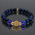 Bracelet Luxe Œil de Faucon et Émail Cloisonné – Mixte 17 cm