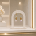 Boucles d’Oreilles Perles d’Eau Douce Rose Poudré & Plaqué Or – Bijou Femme Élégant