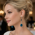 Boucles d’oreilles longues apatite 3277