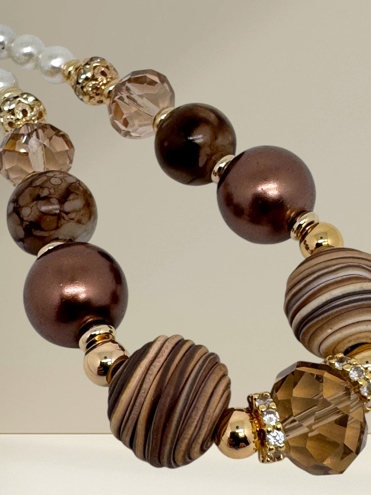 Collier en perles naturelles, cristal et perles fantaisie 2244