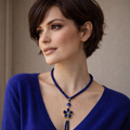 Collier lapis-lazuli véritable 2403