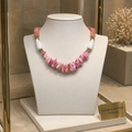 Collier Nacre Rose & Jade Blanc – Bijou Plaqué Or 18 Carats