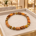 Bracelet de luxe mixte en jaspe Bumblebee – Plaqué or