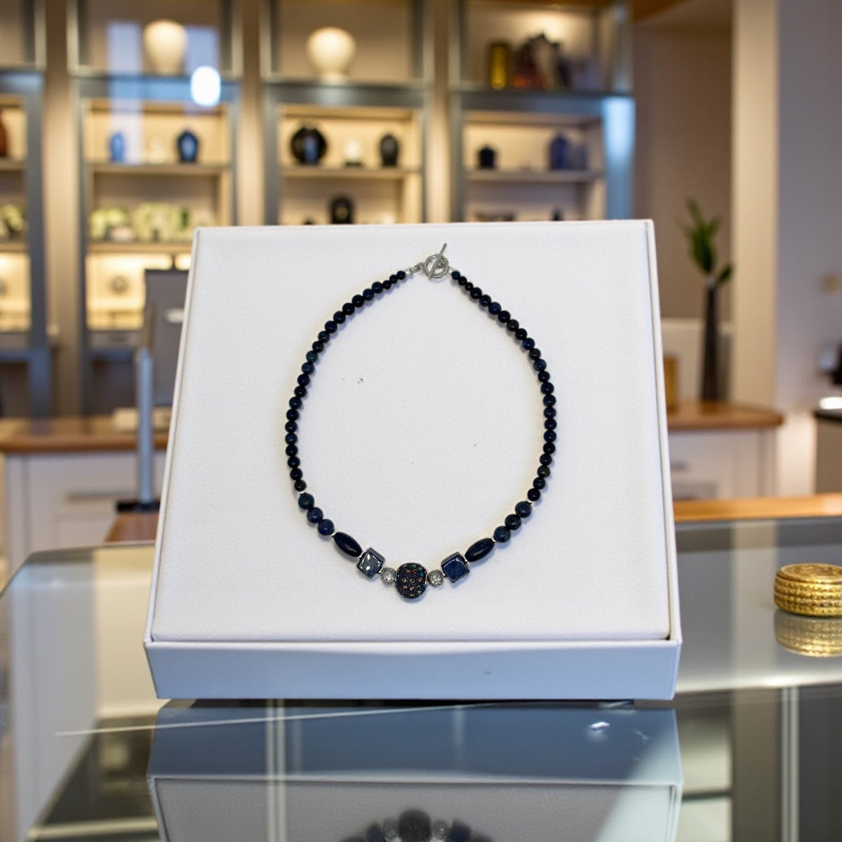 Collier en lapis-lazuli naturel 2246