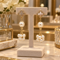Boucles d’oreilles Nacre & Perles - 6 cm