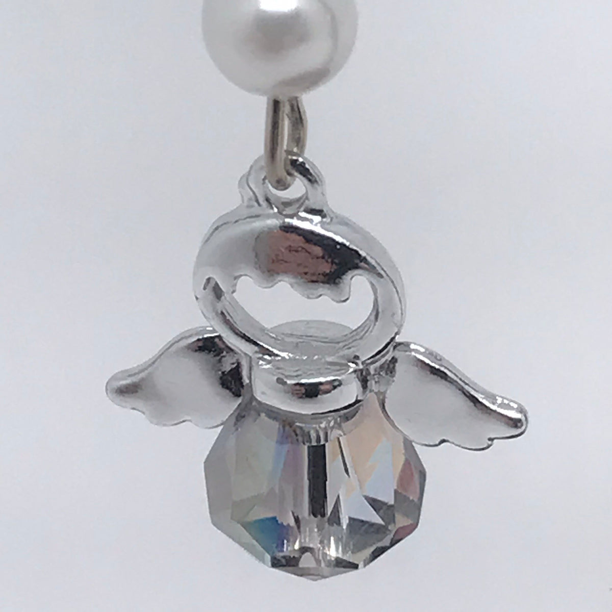 Boucles d'oreilles perles et cristal "ange" 3030