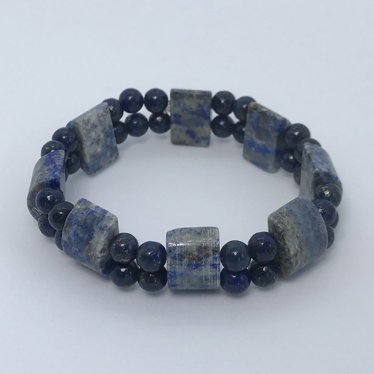 Bracelet double-rang lapis-lazuli et sodalite 1051