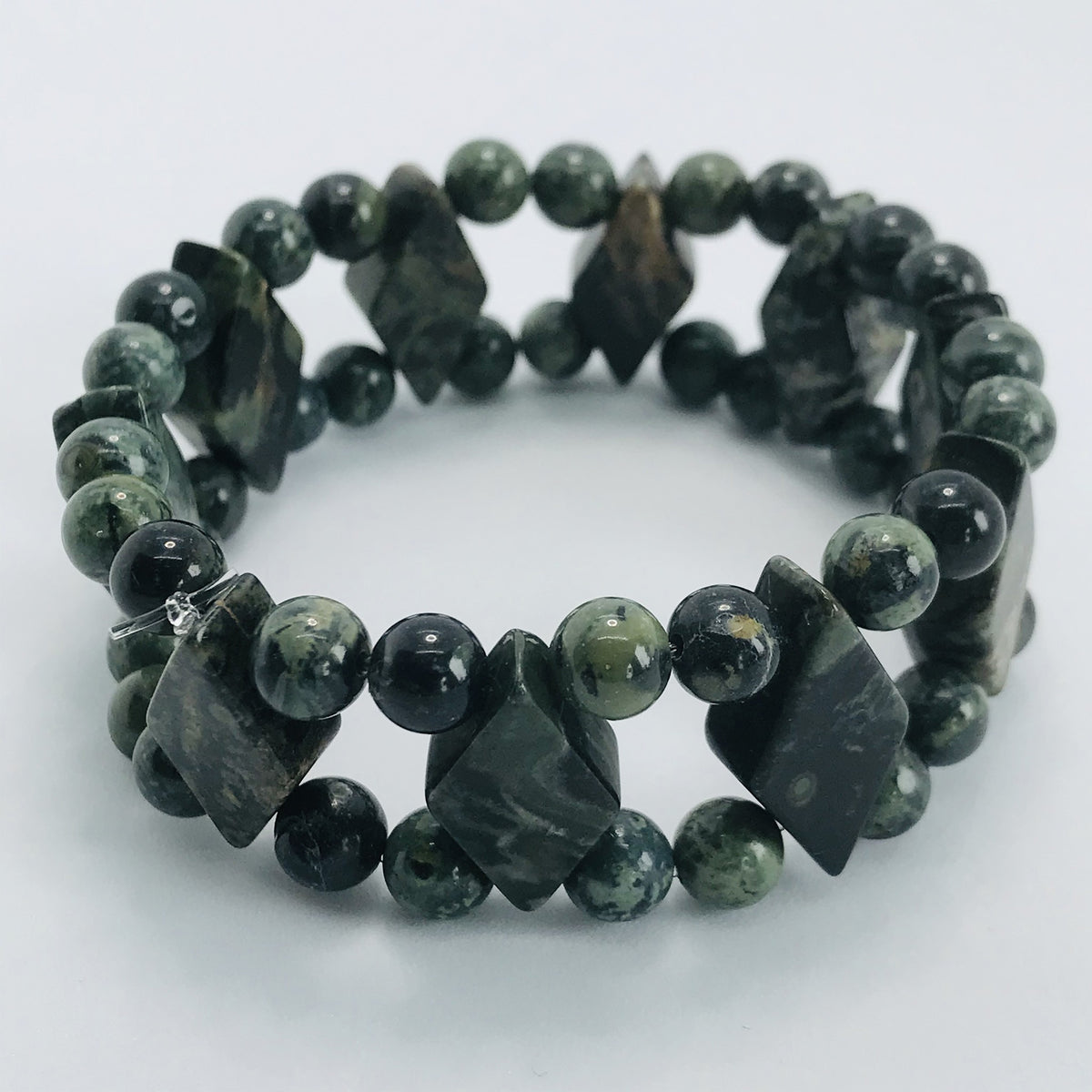 Bracelet double rang en labradorite 1050